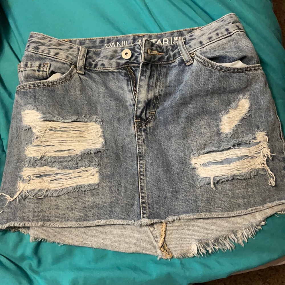 Denim Mini/Skater Skirt